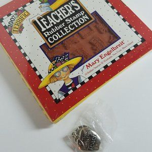🍁🍁🍁🍁NWT-Teachers Rubber Stamps + Key Ring
